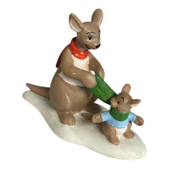 Disney Winnie the Pooh Winter Figurine Set – Piglet, Pooh, Kanga & Roo – Christm - Picture 4 of 7